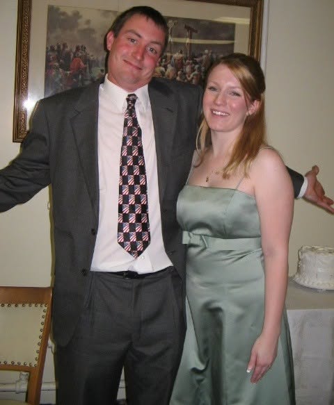 Celebrating at Bri's wedding